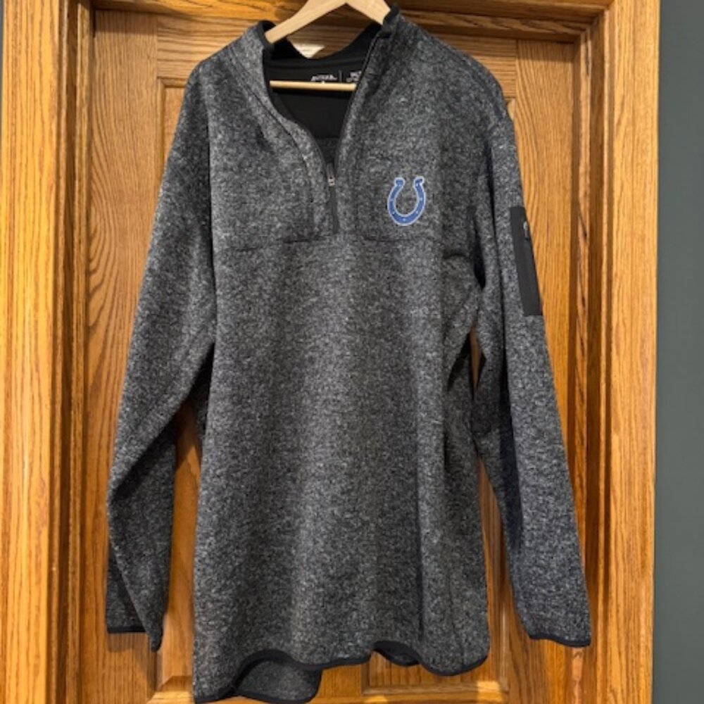 Antigua Mens 3XL Tall Sweater/ Sweatshirt Embroidered Indianapols Colts